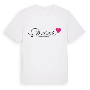 Söder hjärta t-shirt – ekologisk bomull t-shirt från Pinshirt