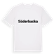 White t-shirt med Söderbacka fetstil t-shirt