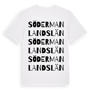 Södermanlands län ordlek t-shirt – ekologisk bomull t-shirt från Pinshirt
