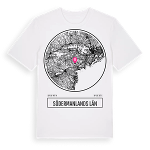 Södermanlands län t-shirt – ekologisk bomull t-shirt från Pinshirt