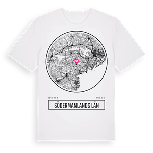 Södermanlands län t-shirt – ekologisk bomull t-shirt från Pinshirt
