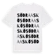 White t-shirt med Södra Askö ordlek t-shirt
