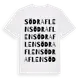 White t-shirt med Södra Flen ordlek t-shirt