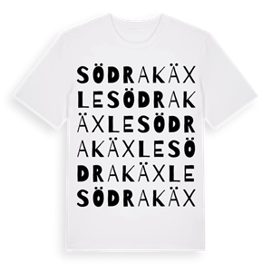 Södra Käxle ordlek t-shirt – ekologisk bomull t-shirt från Pinshirt