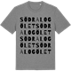 Mid Heather Gray t-shirt med Södra Logölet ordlek t-shirt