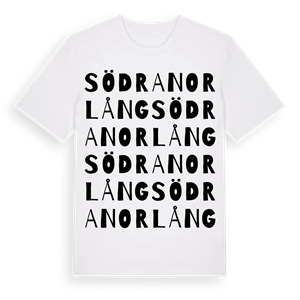 Södra Norlång ordlek t-shirt – ekologisk bomull t-shirt från Pinshirt