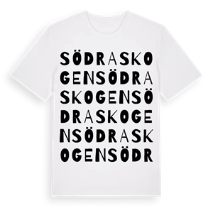 Södra skogen ordlek t-shirt – ekologisk bomull t-shirt från Pinshirt