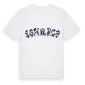 Sofielund college t-shirt – ekologisk bomull t-shirt från Pinshirt