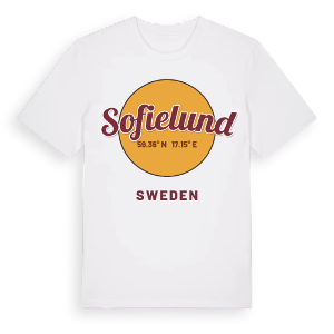 Sofielund cirkel t-shirt – ekologisk bomull t-shirt från Pinshirt