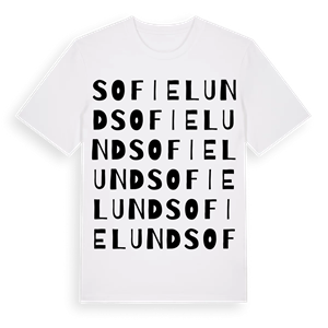 Sofielund ordlek t-shirt – ekologisk bomull t-shirt från Pinshirt
