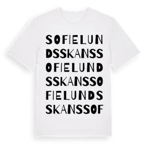 Sofielunds Skans ordlek t-shirt – ekologisk bomull t-shirt från Pinshirt