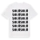 White t-shirt med Solö ordlek t-shirt