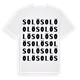 White t-shirt med Solö ordlek t-shirt