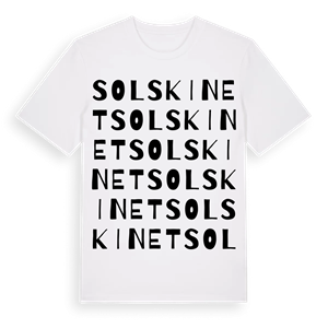 Solskinet ordlek t-shirt – ekologisk bomull t-shirt från Pinshirt