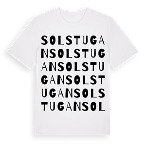 Solstugan ordlek t-shirt – ekologisk bomull t-shirt från Pinshirt