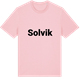 Pink Cotton t-shirt med Solvik fetstil t-shirt