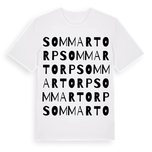 Sommartorp ordlek t-shirt – ekologisk bomull t-shirt från Pinshirt