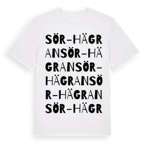 Sör-Hägran ordlek t-shirt – ekologisk bomull t-shirt från Pinshirt