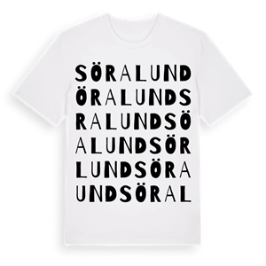 Söralund ordlek t-shirt – ekologisk bomull t-shirt från Pinshirt