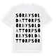 White t-shirt med Sörby soldattorp ordlek t-shirt