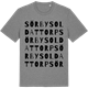 Mid Heather Gray t-shirt med Sörby soldattorp ordlek t-shirt