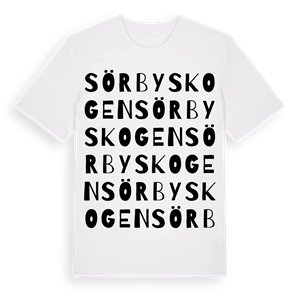 Sörbyskogen ordlek t-shirt – ekologisk bomull t-shirt från Pinshirt