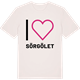 Vintage White t-shirt med Jag älskar Sörgölet t-shirt stort tryck