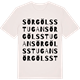 Vintage White t-shirt med Sörgölsstugan ordlek t-shirt