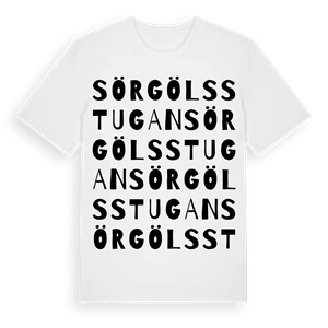 Sörgölsstugan ordlek t-shirt – ekologisk bomull t-shirt från Pinshirt
