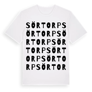 Sörtorp ordlek t-shirt – ekologisk bomull t-shirt från Pinshirt