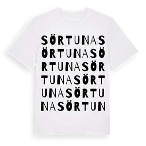 Sörtuna ordlek t-shirt – ekologisk bomull t-shirt från Pinshirt