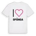 Jag älskar Spånga t-shirt stort tryck