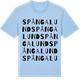 Blue Soul t-shirt med Spångalund ordlek t-shirt