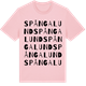 Pink Cotton t-shirt med Spångalund ordlek t-shirt
