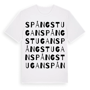 Spångstugan ordlek t-shirt – ekologisk bomull t-shirt från Pinshirt