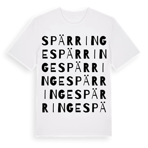 Spärringe ordlek t-shirt – ekologisk bomull t-shirt från Pinshirt