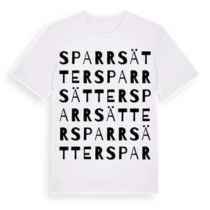 Sparrsätter ordlek t-shirt – ekologisk bomull t-shirt från Pinshirt