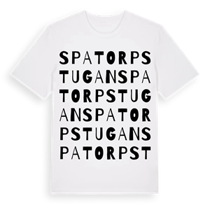 Spatorpstugan ordlek t-shirt – ekologisk bomull t-shirt från Pinshirt