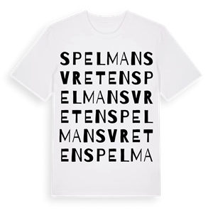 Spelmansvreten ordlek t-shirt – ekologisk bomull t-shirt från Pinshirt
