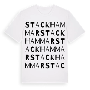 Stackhammar ordlek t-shirt – ekologisk bomull t-shirt från Pinshirt