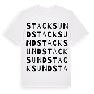 Stacksund ordlek t-shirt – ekologisk bomull t-shirt från Pinshirt