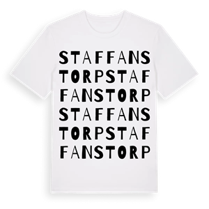 Staffanstorp ordlek t-shirt – ekologisk bomull t-shirt från Pinshirt