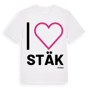 Jag älskar Stäk t-shirt stort tryck – ekologisk bomull t-shirt från Pinshirt