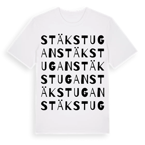 Stäkstugan ordlek t-shirt – ekologisk bomull t-shirt från Pinshirt