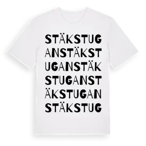 Stäkstugan ordlek t-shirt – ekologisk bomull t-shirt från Pinshirt