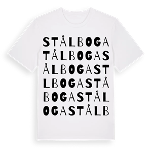 Stålboga ordlek t-shirt – ekologisk bomull t-shirt från Pinshirt