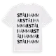 White t-shirt med Stålhammar ordlek t-shirt