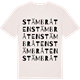 Vintage White t-shirt med Stämbråten ordlek t-shirt
