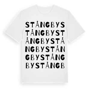 Stångby ordlek t-shirt – ekologisk bomull t-shirt från Pinshirt