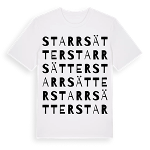Starrsätter ordlek t-shirt – ekologisk bomull t-shirt från Pinshirt